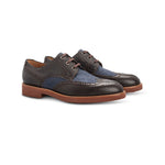 Moreschi 43943 Bimaterial Derby Dark Brown / Blue