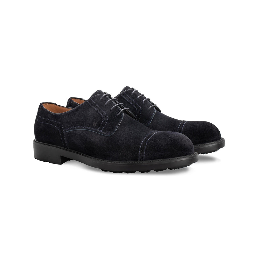Moreschi 43950 Suede Derby Navy Blue