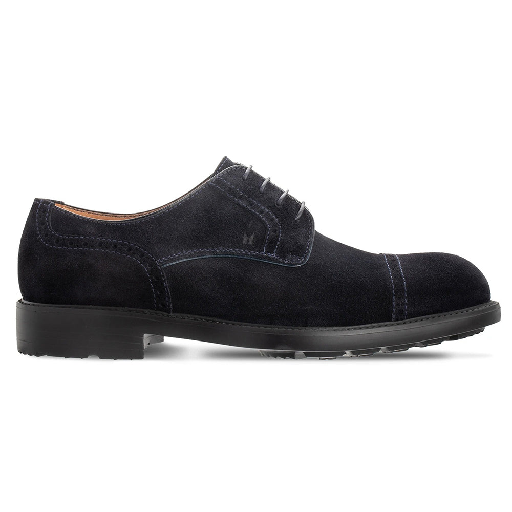 Moreschi 43950 Suede Derby Navy Blue