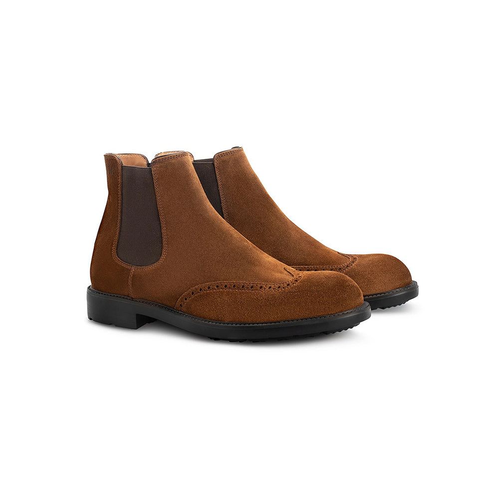 Moreschi 43952 Suede Slip-on Boots Brown