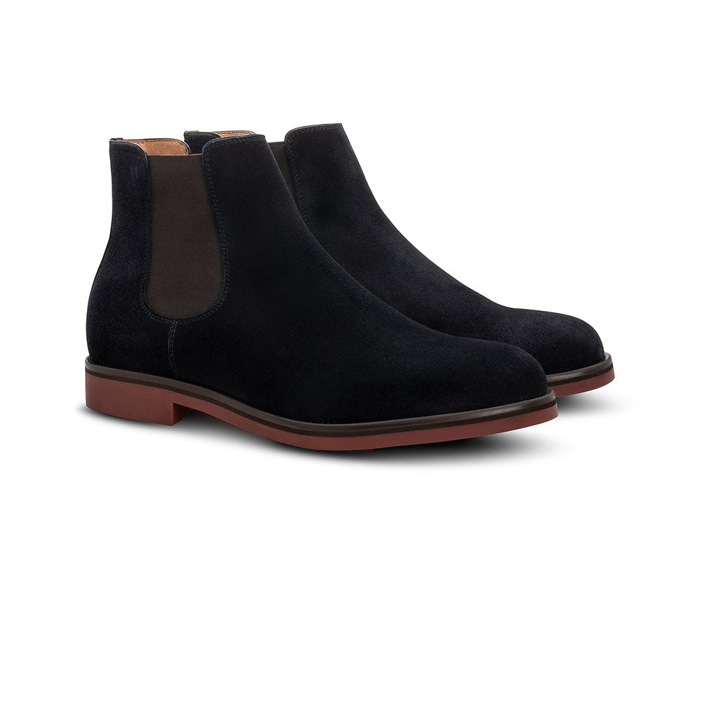 Moreschi 43960 Suede Chelsea Boots Navy Blue
