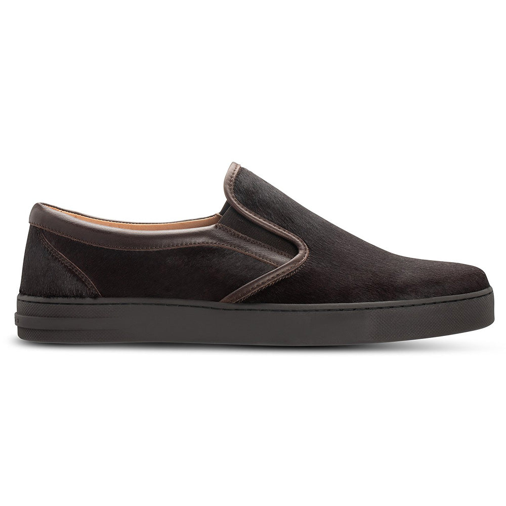 Moreschi 43966 Calkskin Hair Effect Sneakers Dark Brown
