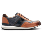 Moreschi 43973 Bimaterial Sneakers Light Brown / Dark Blue