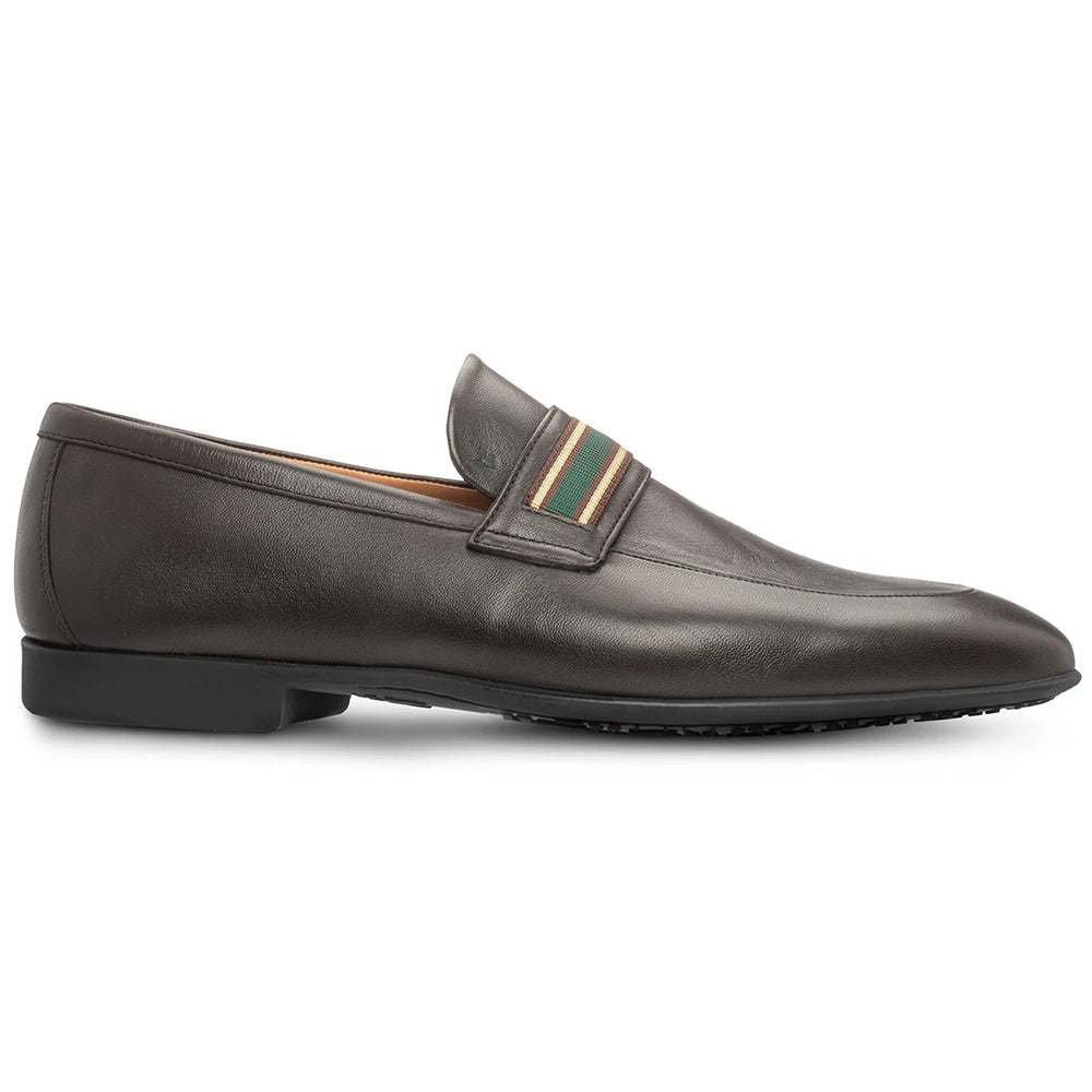 Moreschi 44057 Leather Slip-on Loafers Dark Brown