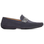 Moreschi 44070 Suede Driving Loafers Dark Blue