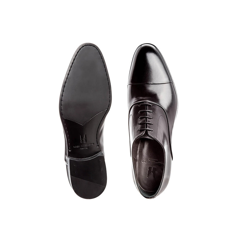 Moreschi Dublin Cap Toe Lace Up Shoes Black