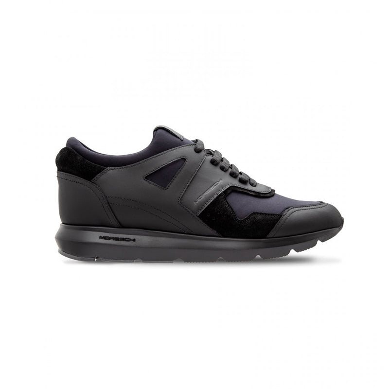 Moreschi 80038 01 Calfskin and Suede Sneakers Black