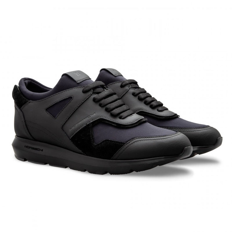 Moreschi 80038 01 Calfskin and Suede Sneakers Black