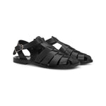 Moreschi 92034-03 Leather Sandals Black