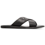 Moreschi 92035-01-NE Leather Slide Sandals Black
