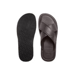 Moreschi 92035-02-MS Leather Slide Sandals Dark Brown