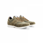 Moreschi IDRA03 Suede Leather and hi-tech fabric trainers Green (SPECIAL ORDER)
