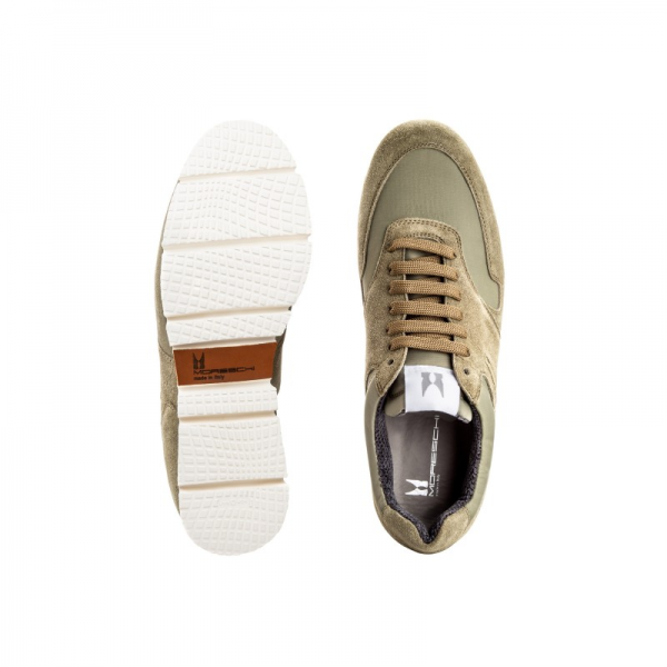 Moreschi IDRA03 Suede Leather and hi-tech fabric trainers Green (SPECIAL ORDER)