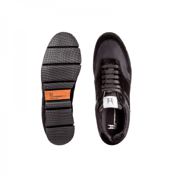 Moreschi IDRA04 Suede Leather and hi-tech fabric trainers Black (SPECIAL ORDER)