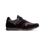 Moreschi IDRA04 Suede Leather and hi-tech fabric trainers Black