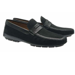 Moreschi Nubuck Driving Shoes Black