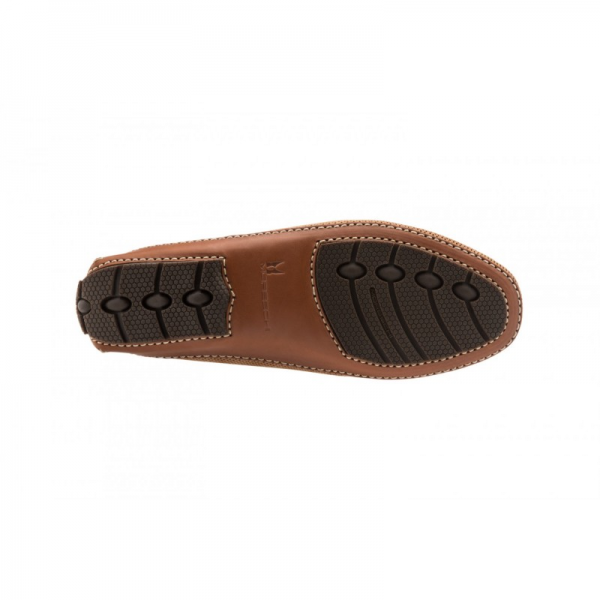 Moreschi Bahamas Perforated Nubuck Driving Loafers Tan