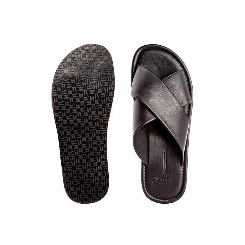 Moreschi Barbuda Calfskin Sandals Black