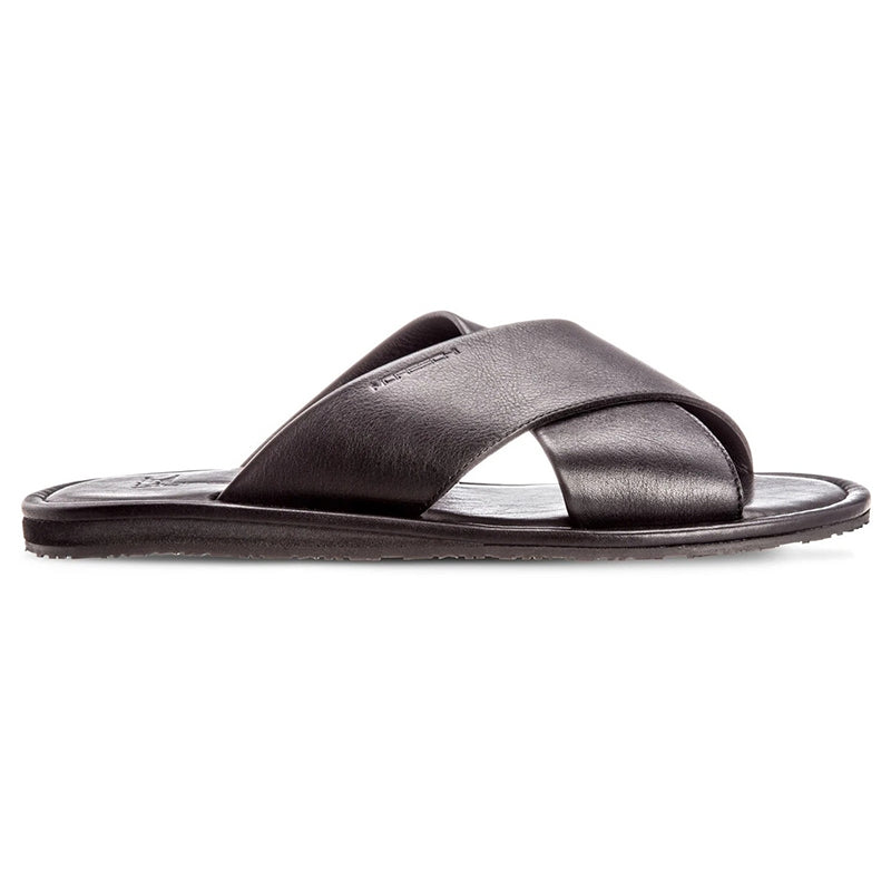 Moreschi Barbuda Calfskin Sandals Black