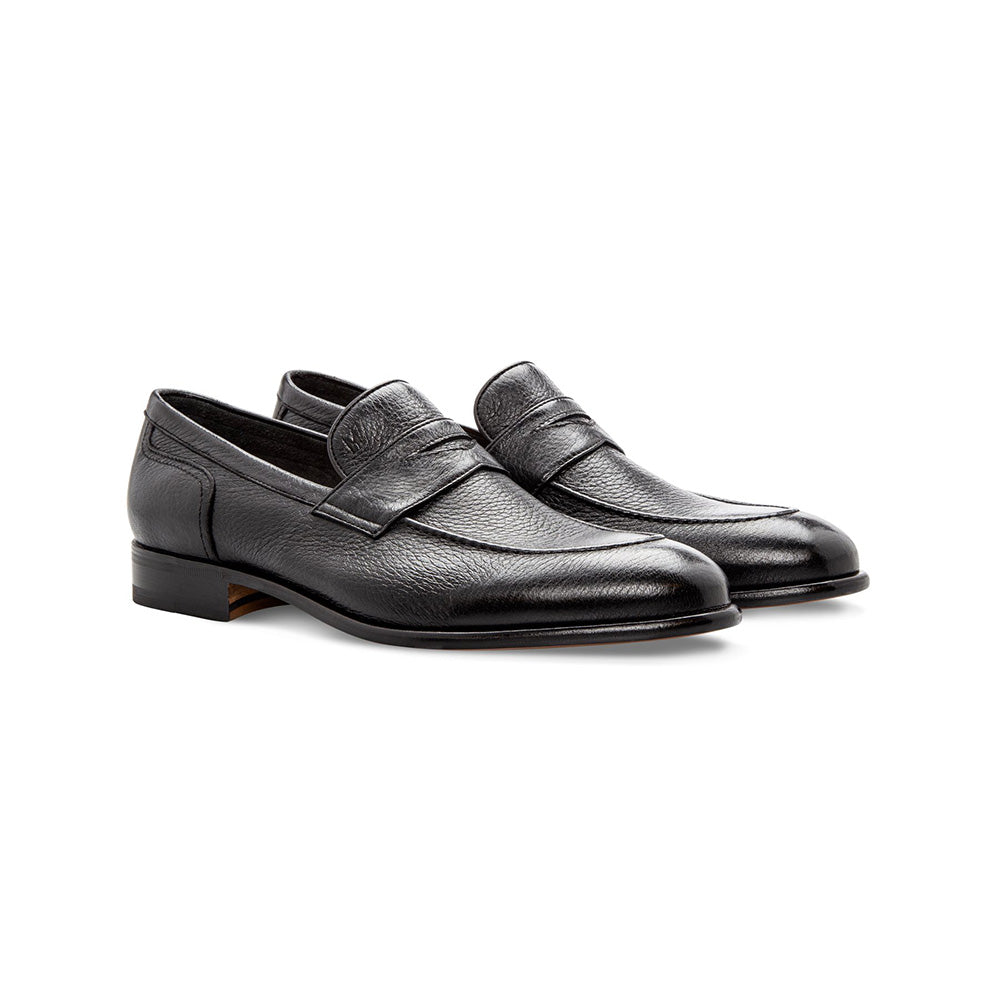 Moreschi Slip-on Penny Loafers Black Size 7.5