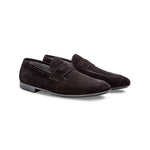 Moreschi Biarritz Suede Penny Loafers Black