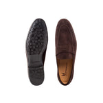 Moreschi Biarritz Suede Penny Loafers Dark Brown