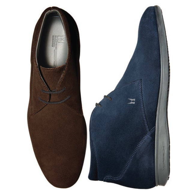 Moreschi Suede Casual Boots Navy