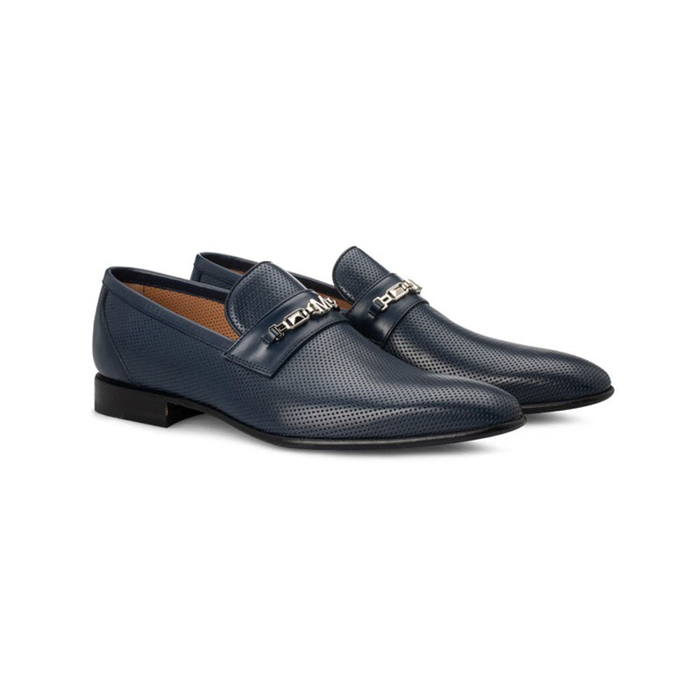 Moreschi Blue Leather Loafer (167541C)
