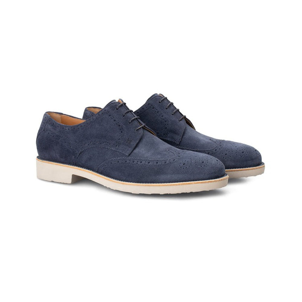 Moreschi Blue Suede Derby (146546U)