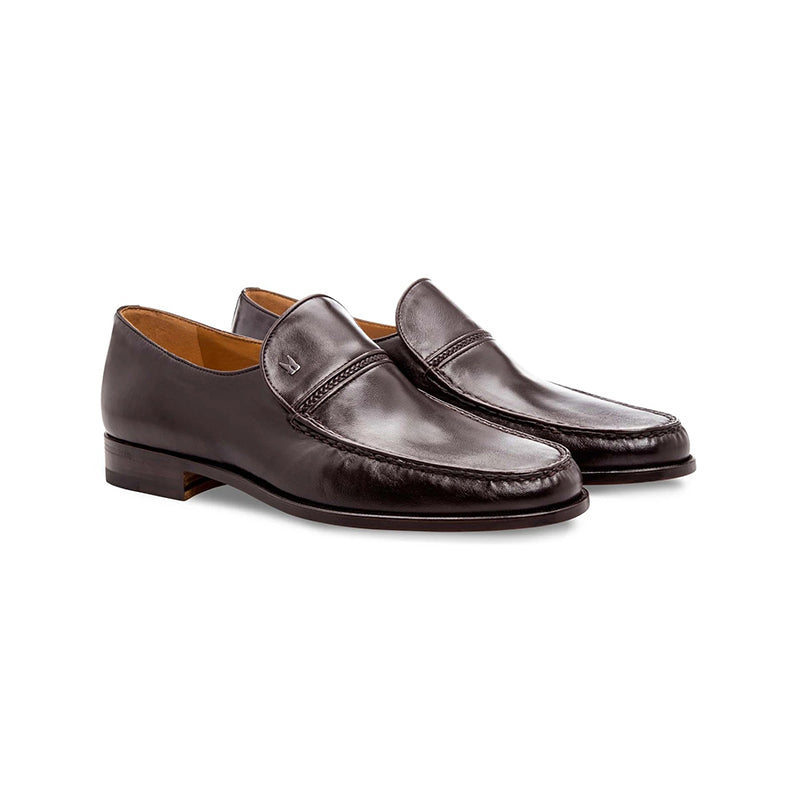 Moreschi Bonn Lambskin Shoes Dark Brown