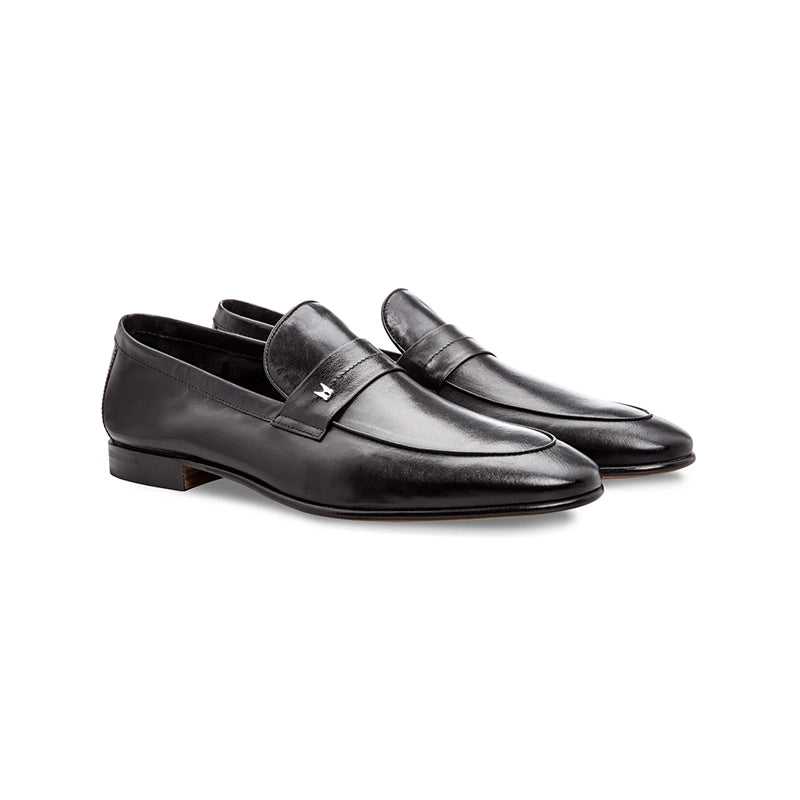 Moreschi Brisbane Kangaroo Loafers Black