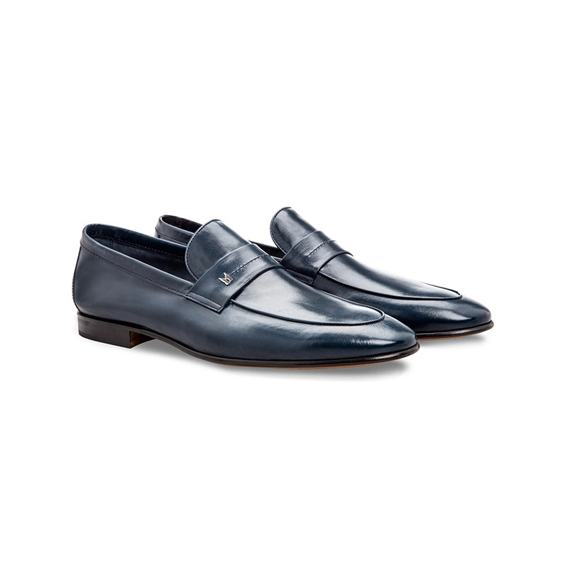 Moreschi Brisbane Kangaroo Loafers Blue