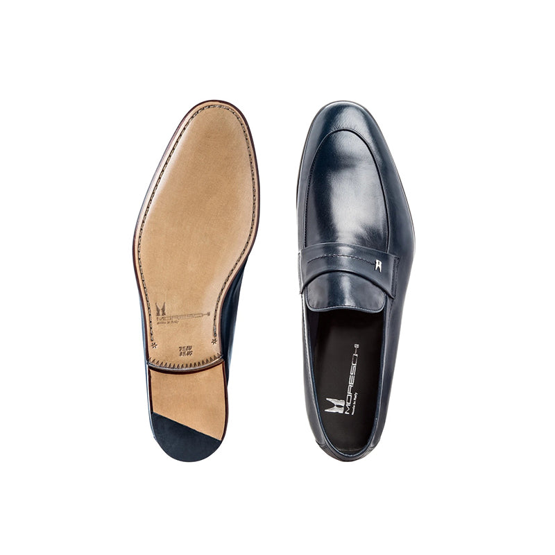 Moreschi Brisbane Kangaroo Loafers Blue