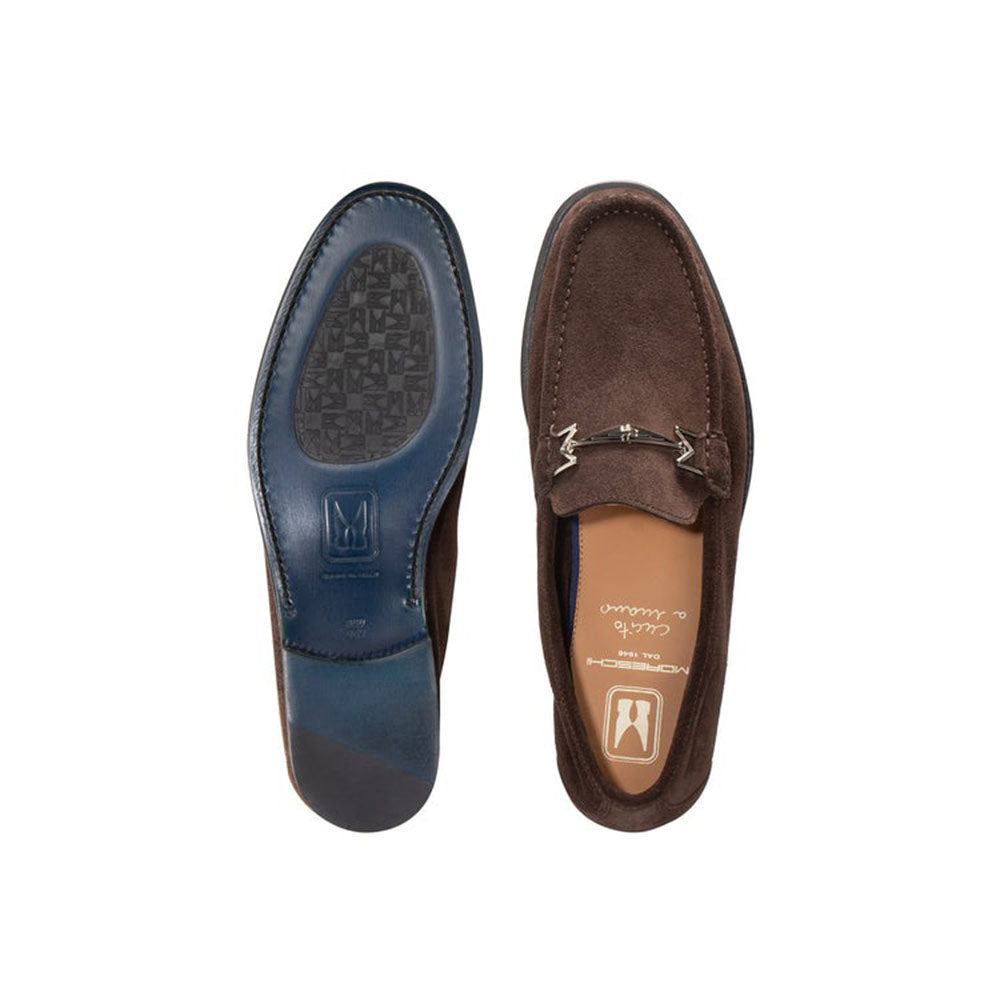 Moreschi Brown Suede Loafers (144412C)