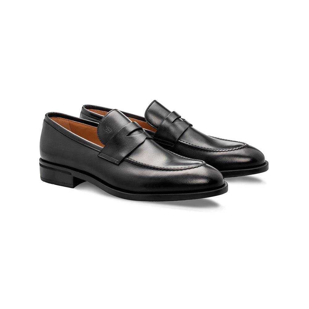 Moreschi Bruxelles Slip-on Penny Loafers Black
