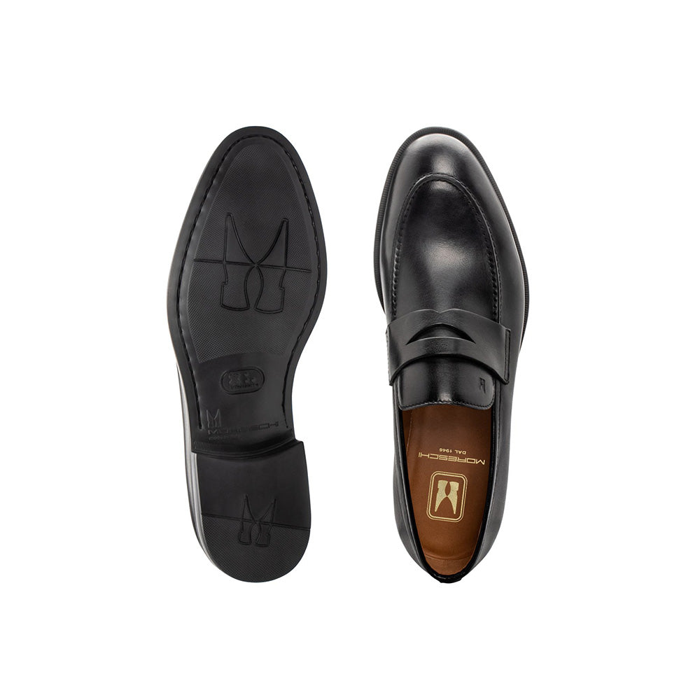 Moreschi Bruxelles Slip-on Penny Loafers Black