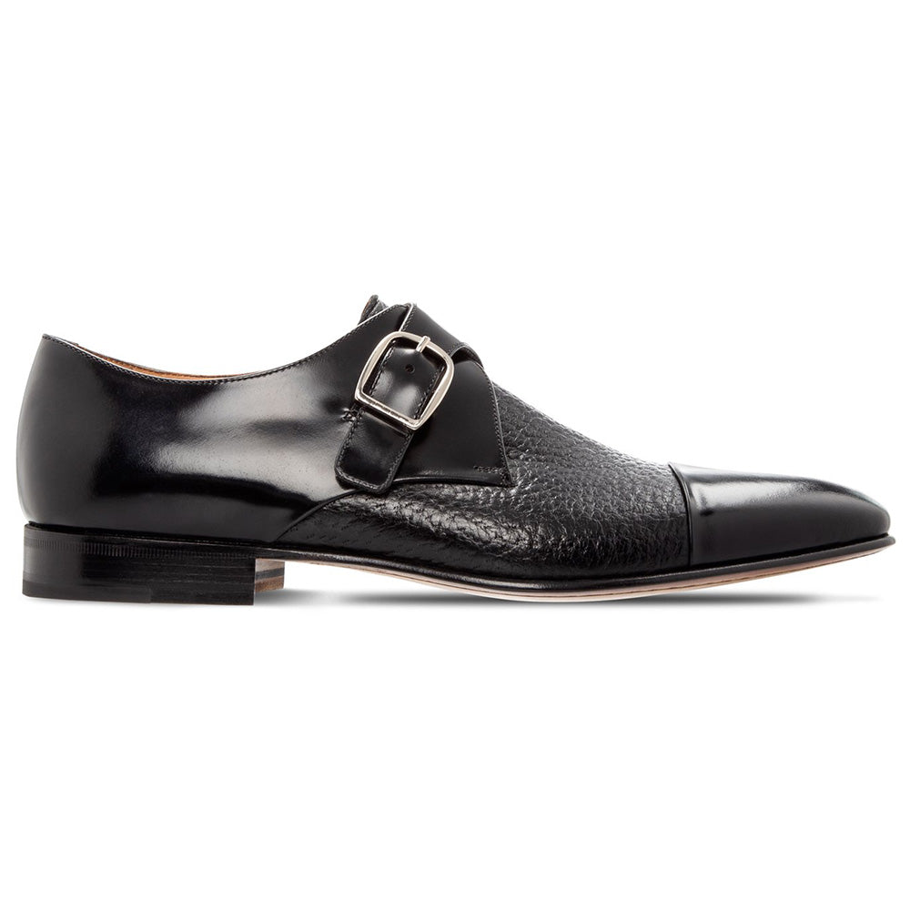 Moreschi Caen Monkstrap Shoes Black