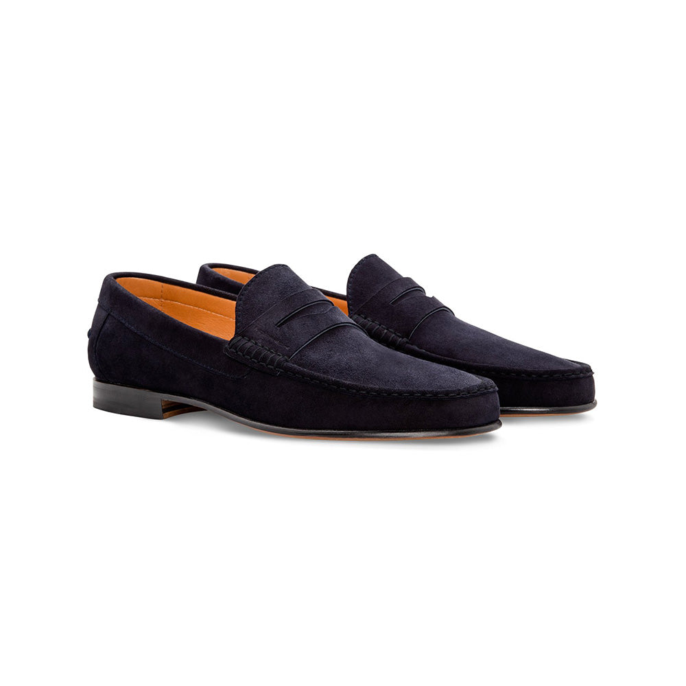 Moreschi Calvi Slip-on Loafers Navy Blue