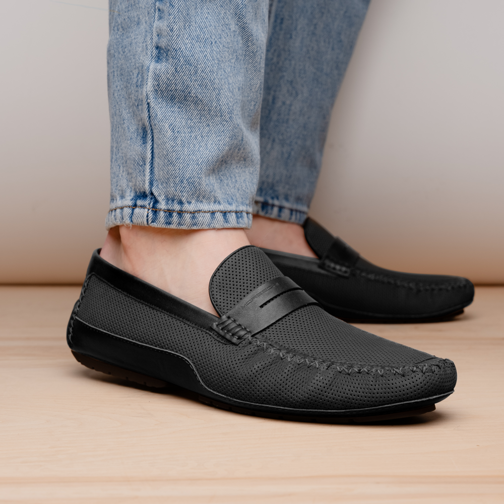 Moreschi Caracas Slip-on Driver Black