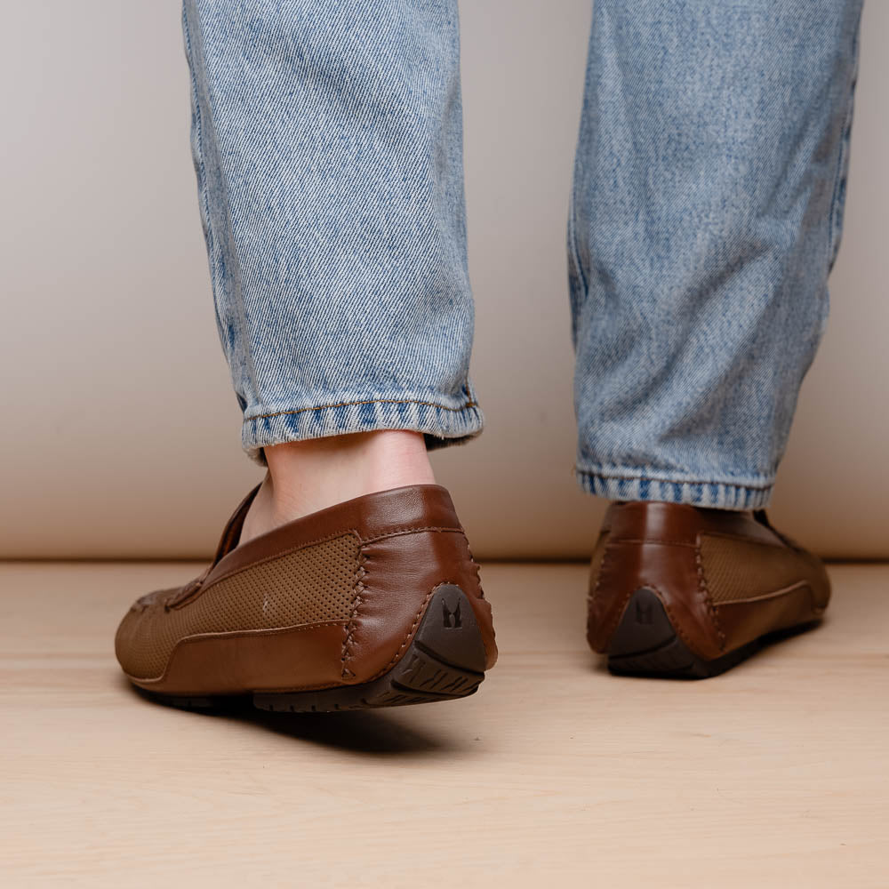 Moreschi Caracas Slip-on Driver Brown | MensDesignerShoe.com