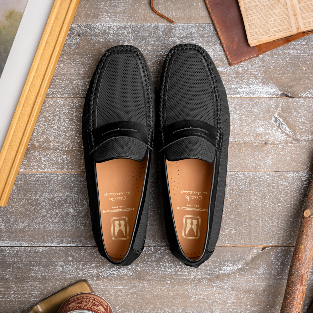 Moreschi Caracas Slip-on Driver Black