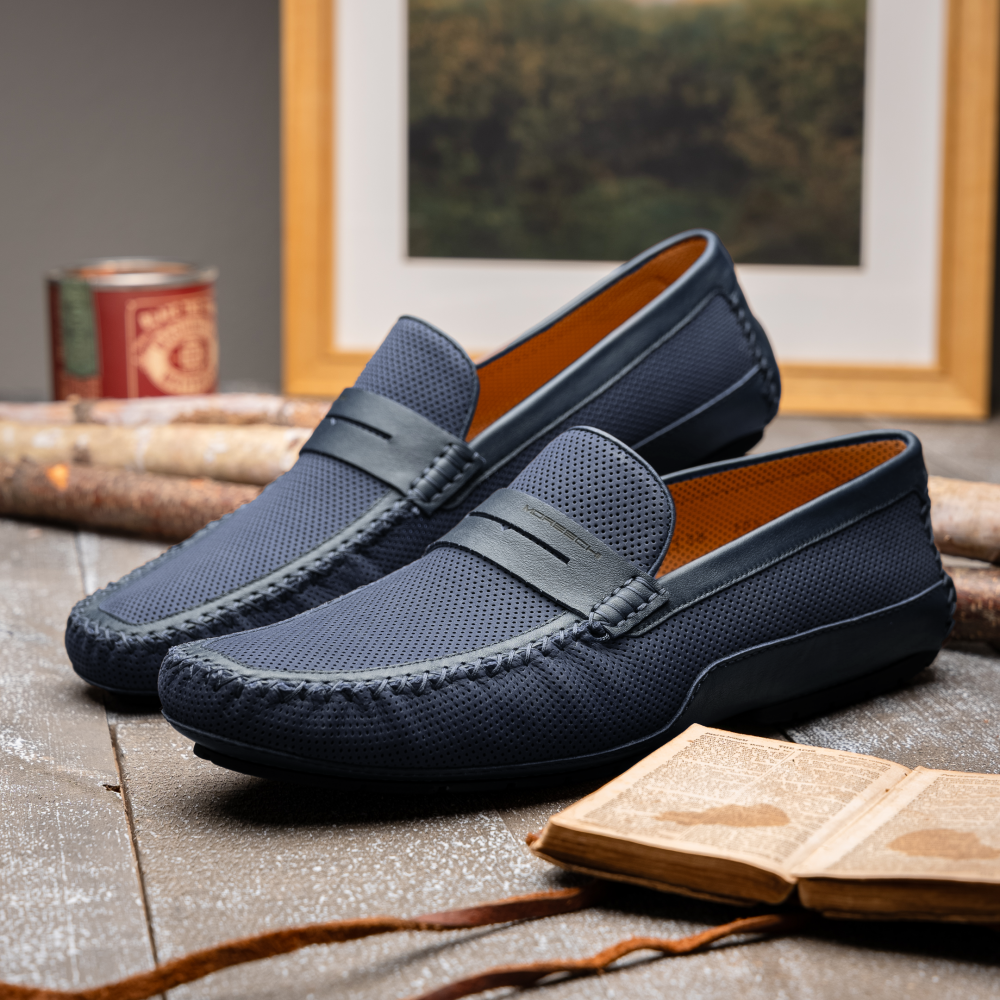 Moreschi Caracas Slip-on Driver Blue