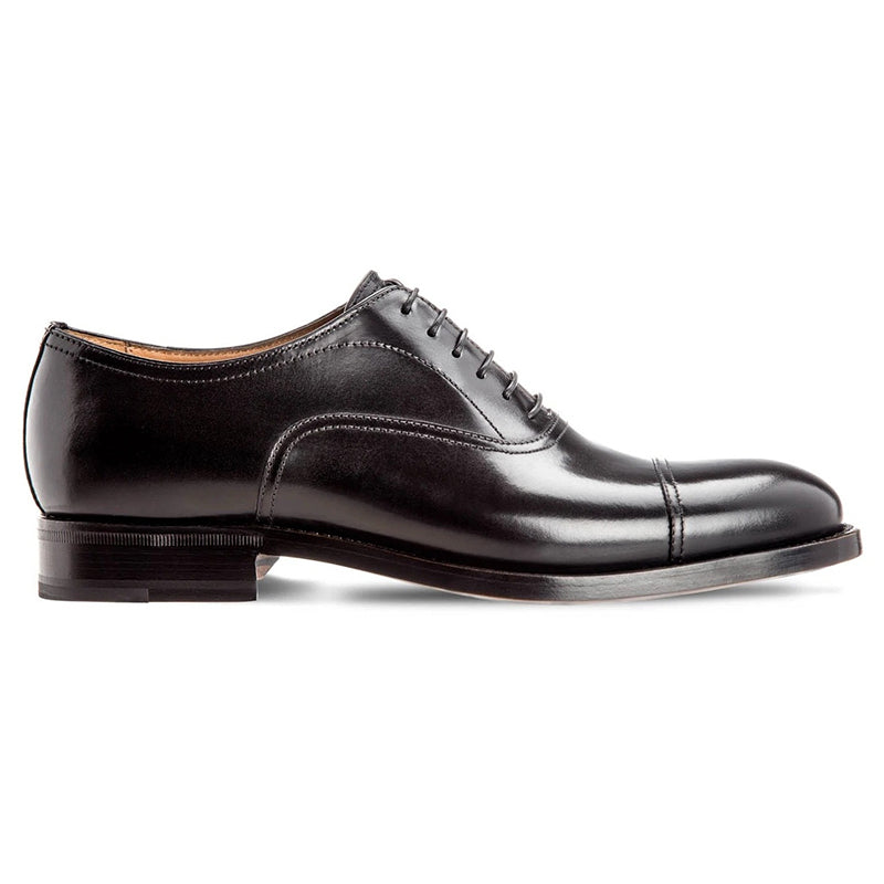 Moreschi Cardiff Goodyear Welted Cap Toe Oxfords Black