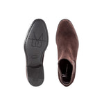 Moreschi Chelsea Calfskin Suede Boots Dark Brown