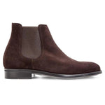 Moreschi Chelsea Calfskin Suede Boots Dark Brown