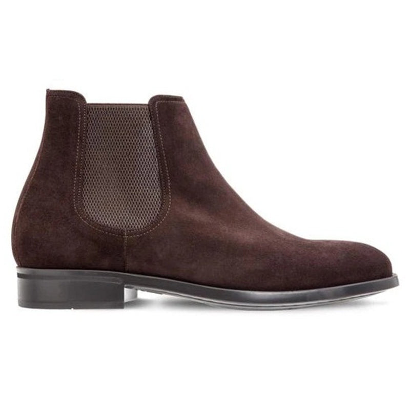 Moreschi Chelsea Calfskin Suede Boots Dark Brown