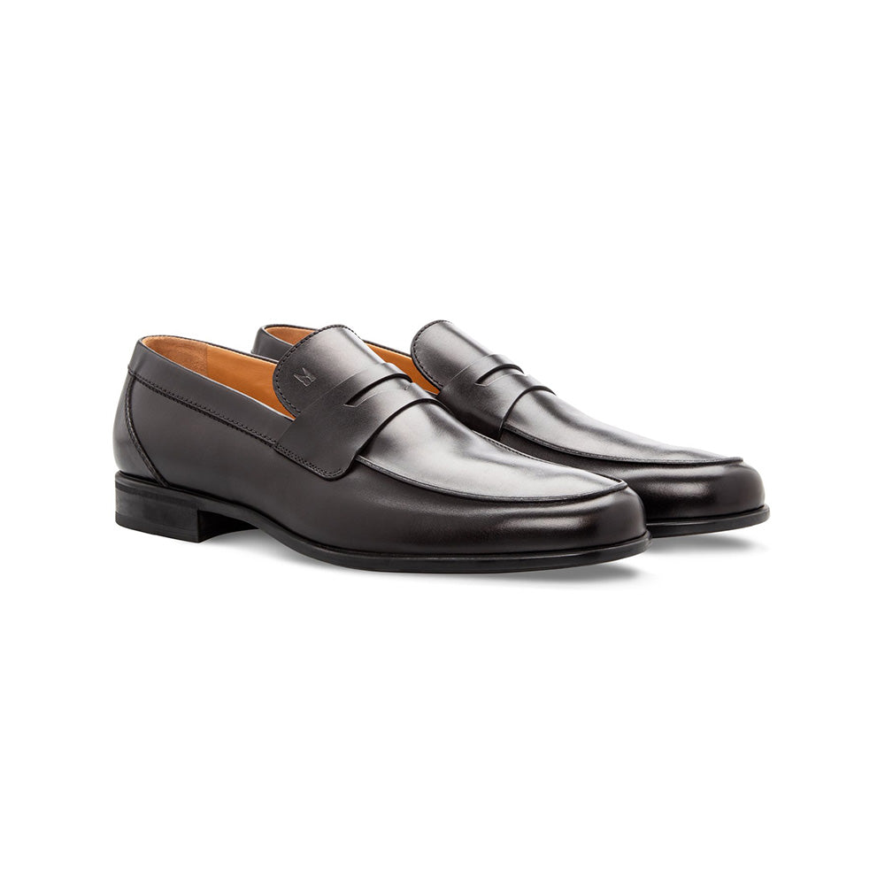 Moreschi Colonia Slip-on Penny Loafers Black