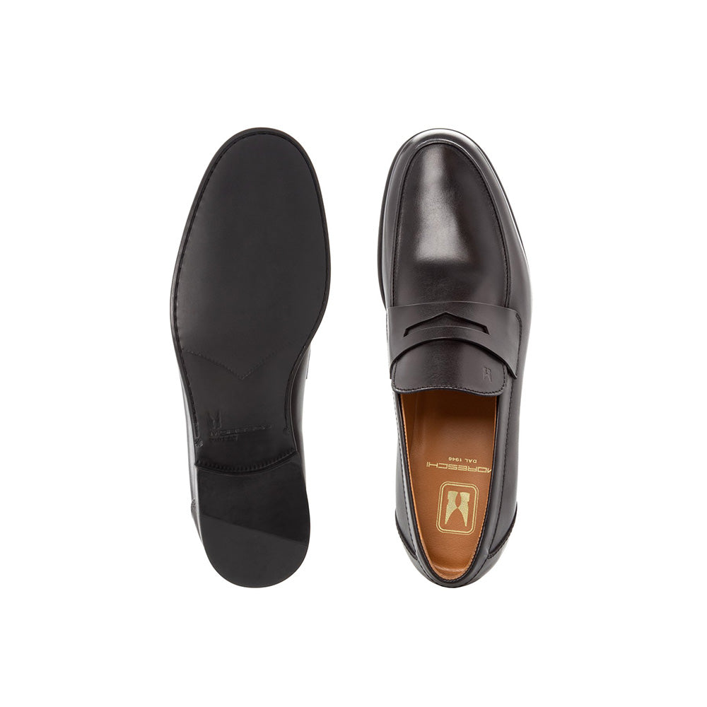 Moreschi Colonia Slip-on Penny Loafers Black