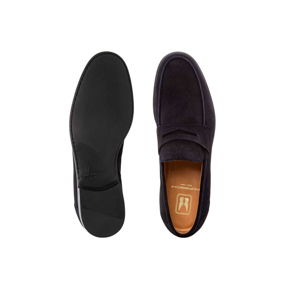 Moreschi Colonia Slip-on Penny Loafers Dark Blue