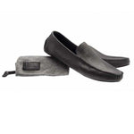 Moreschi Cortina Deerskin Slippers Black